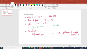 Notion de bilans matière (2021)