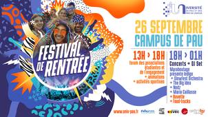Festival de rentrée 2024 - Jeudi 26 septembre sur la campus de Pau
