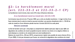 Le harcèlement