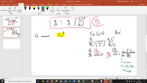 estimation de rapp à partir de ne pour une réaction d'ordre n