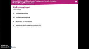 Introduction Capes Grammaire Stylistique - Lexiques simple et complexe - Mots construits et non construits