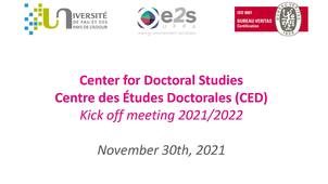 Center for Doctoral Studies - Kick off meeting 2021/2022