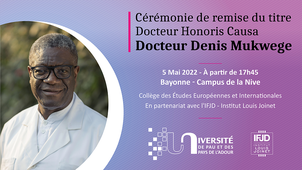 Cérémonie de remise du titre Docteur Honoris Causa