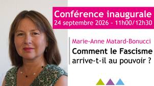 Conférence inaugurale 2026 - Marie-Anne Matard-Bonucci