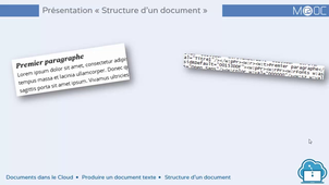 Traitement de texte et structure d'un document