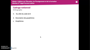 Introduction Capes Grammaire Stylistique - Graphème