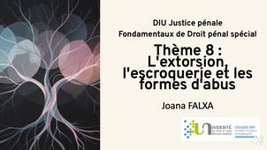 DIU JP - JF - Theme-8-Lextorsion-lescroquerie-et-les-formes-dabus_P1