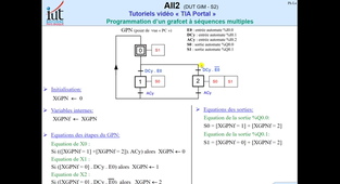 4 - Tutoriel video TIA Portal - Mise en équation d'un grafcet à séquences multiples