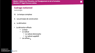 Introduction Capes Grammaire Stylistique - Le principe de dérivation - La base et le radical