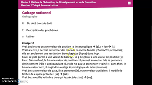 Introduction Capes Grammaire et Stylistique - Les valeurs des lettres