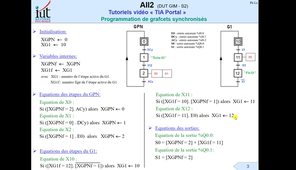 6 - Tutoriel video TIA Portal - Mise en équation de grafcets synchronisés
